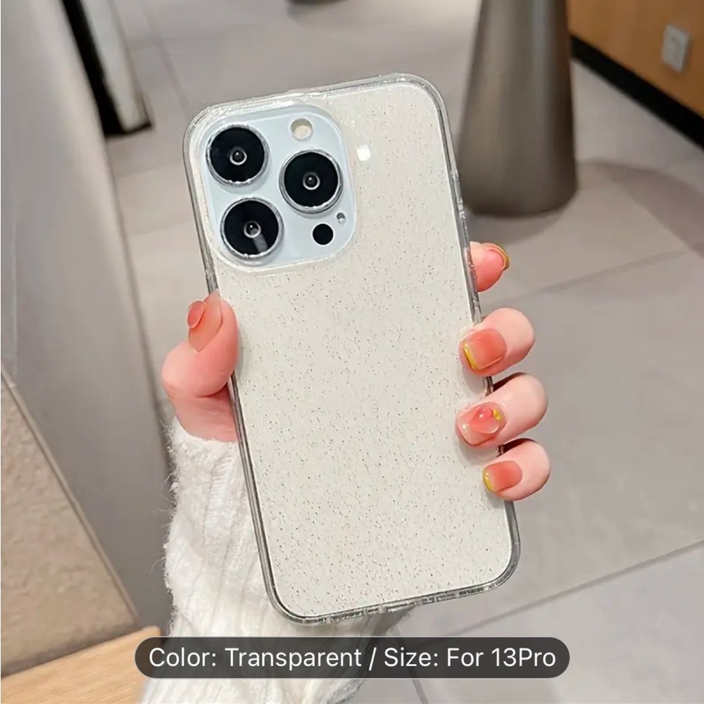 Like New! iPhone 13 Pro Case - Clear Gelly with Micro Glitter